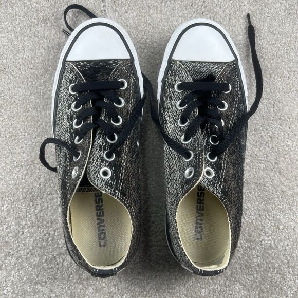 CONVERSE ALL STAR CT OX WOVEN UNISEX MEN SIZE 5 = WOMEN SIZE 7 SHOES GREY/BL - Picture 3 of 7